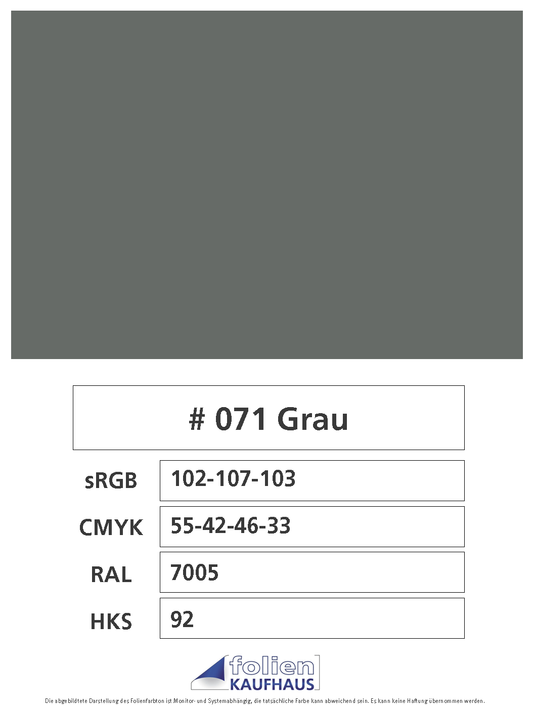 Oracal 751 - 071 Grau