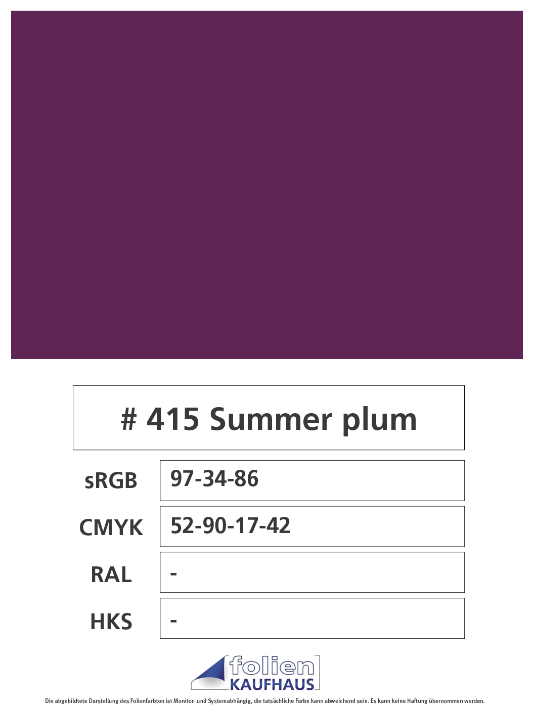 Oracal 751 - 415 Summer plum