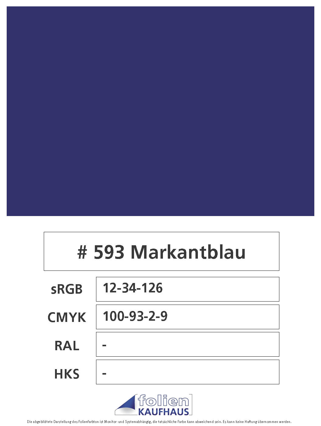 Oracal 751 - 593 Markantblau