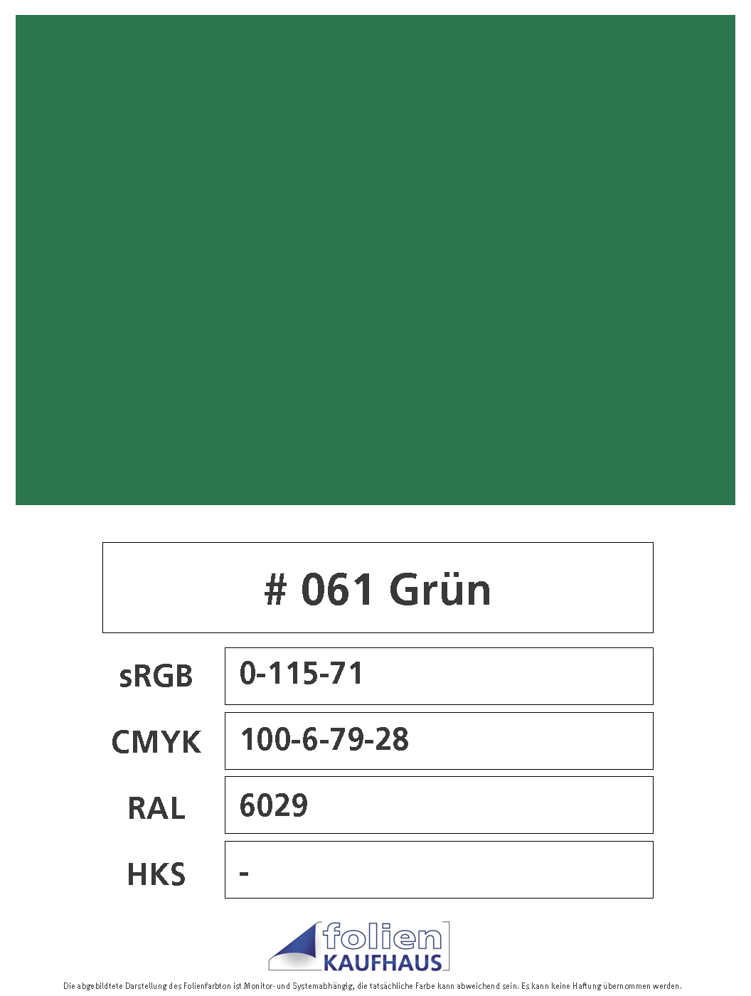 Oracal 751 - 061 Grün