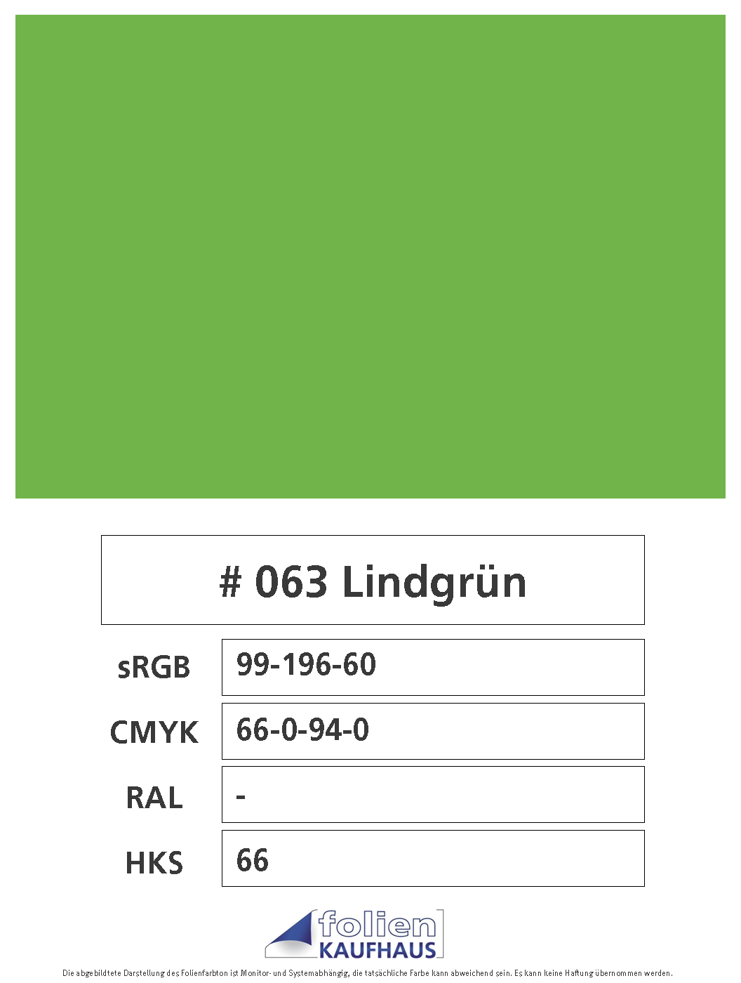 Oracal 751 - 063 Lindgrün