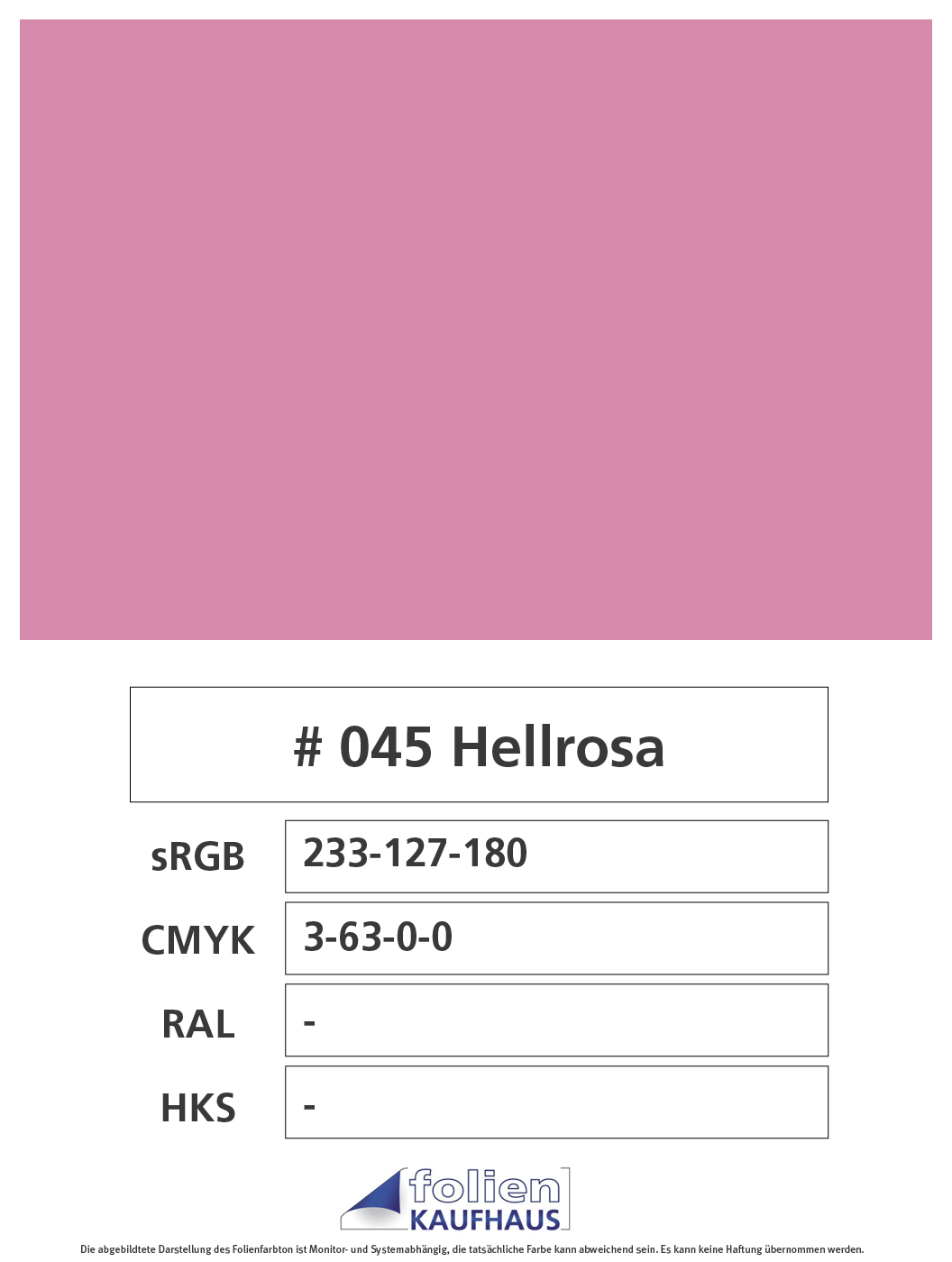 Oracal 751 - 045 Hellrosa