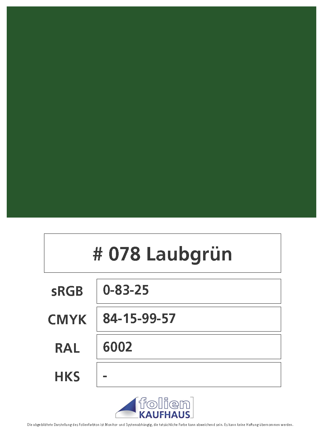 Oracal 751 - 078 Laubgrün