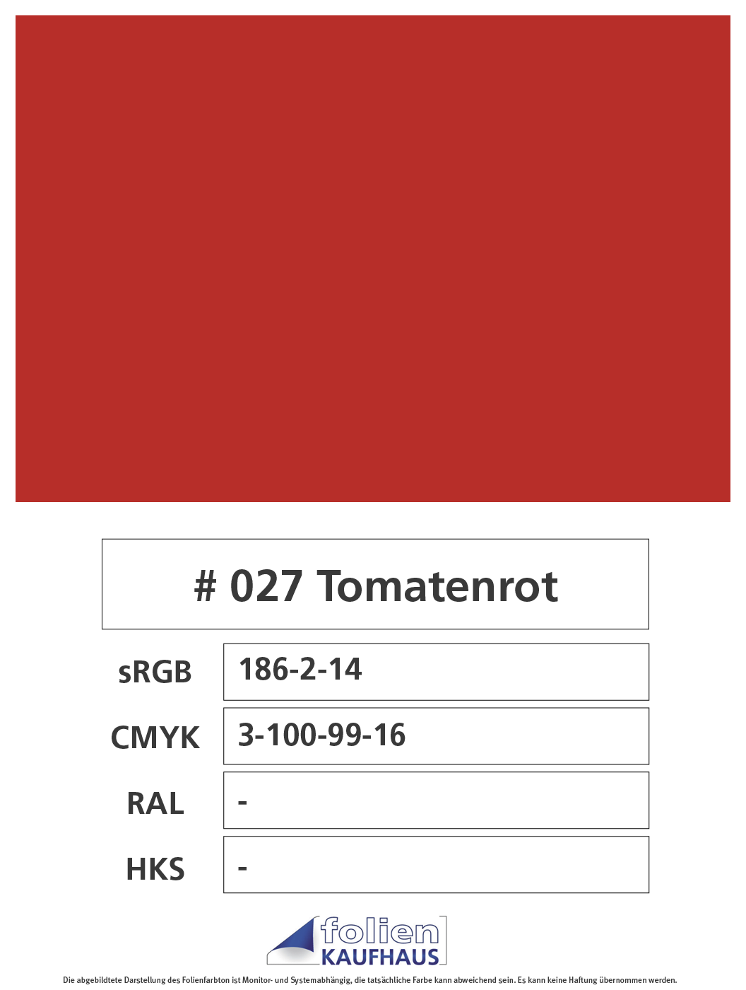 Oracal 751 - Tomatenrot