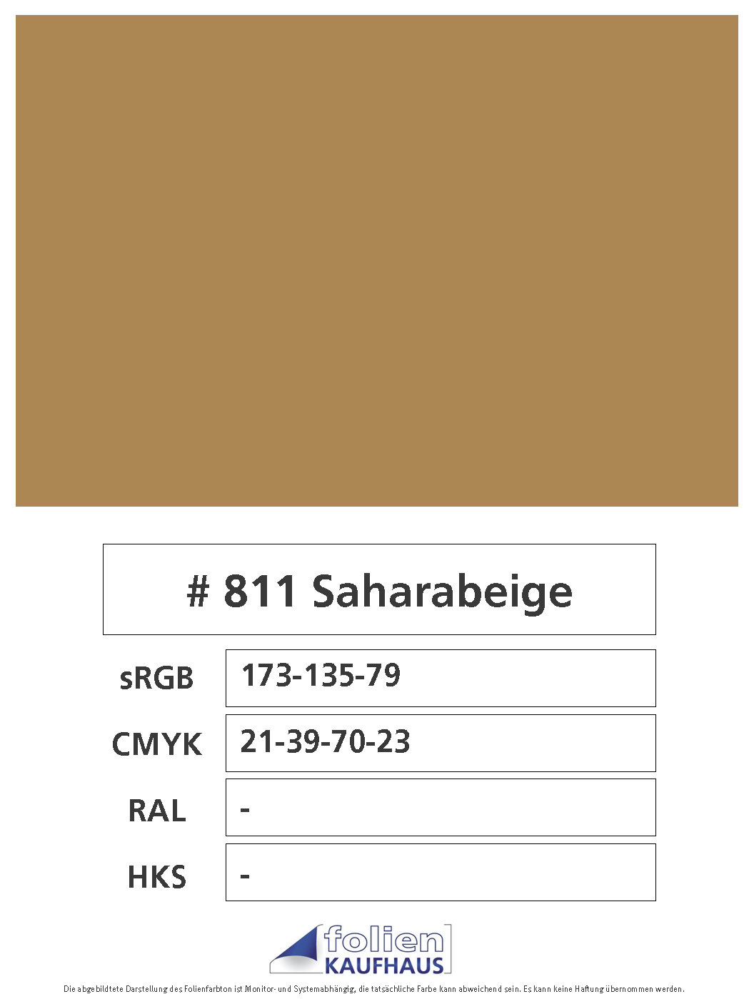Oracal 751 - 811 Saharabeige