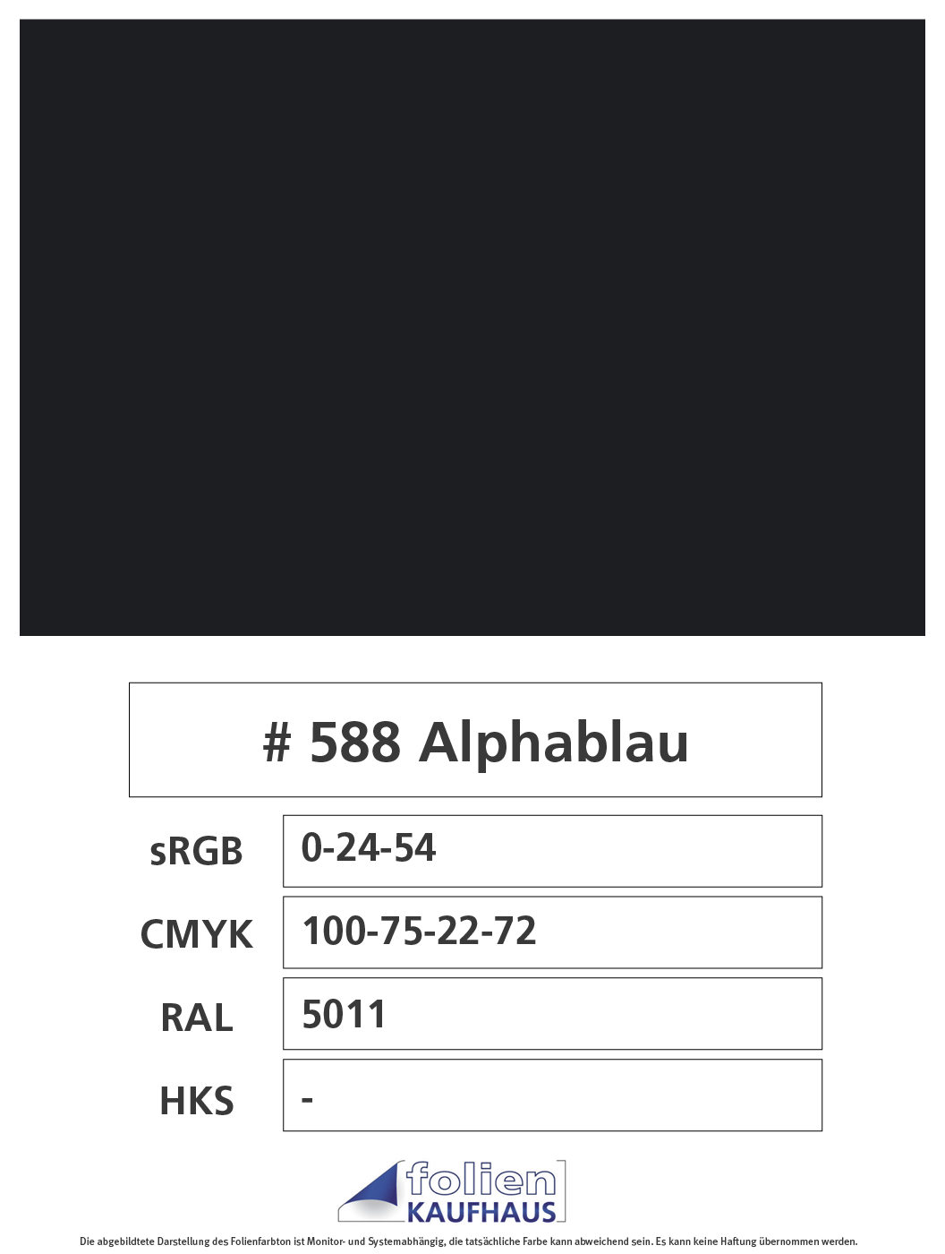 Oracal 751 - 588 Alphablau