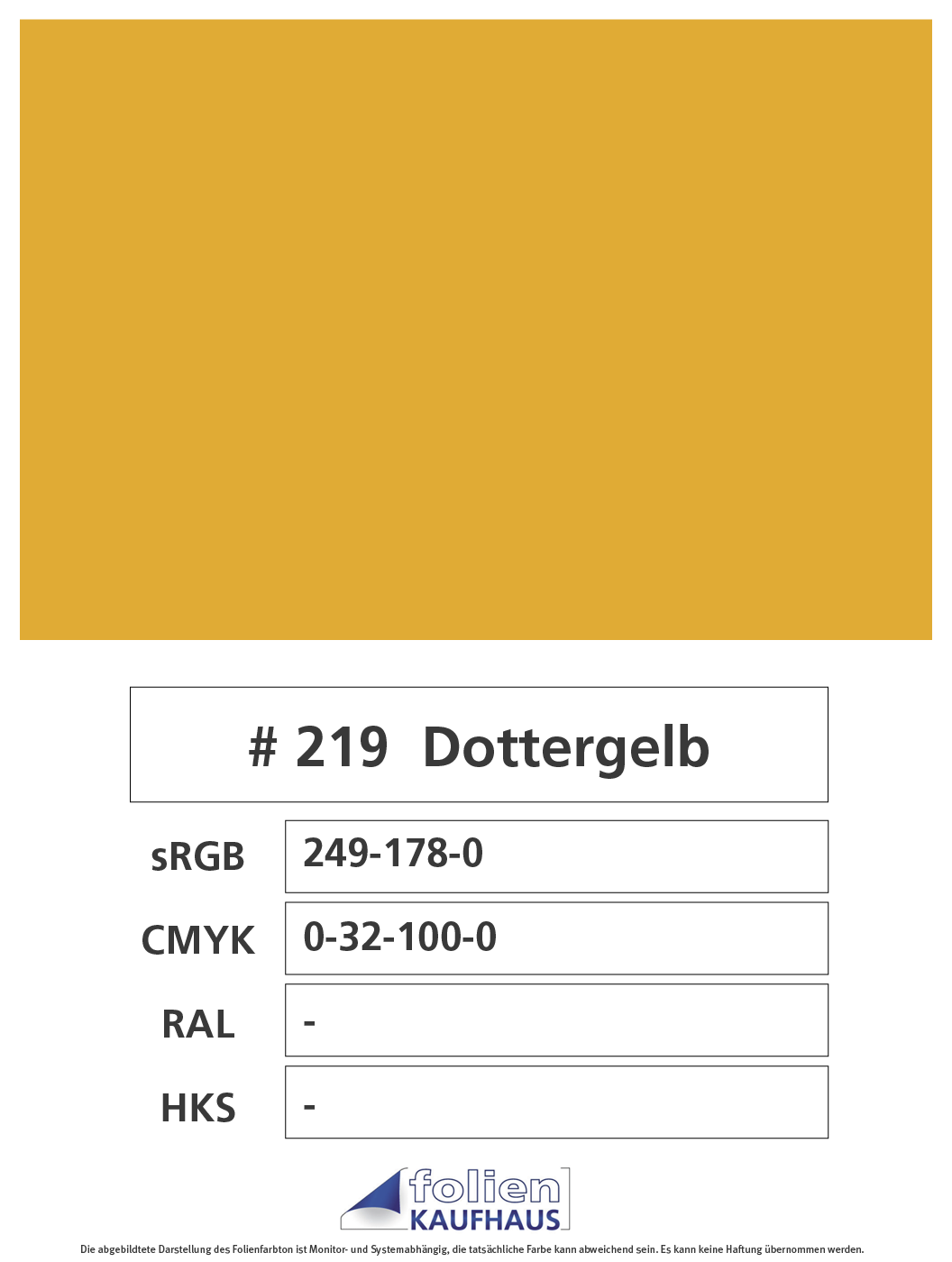 Oracal 751 - 219 Dottergelb
