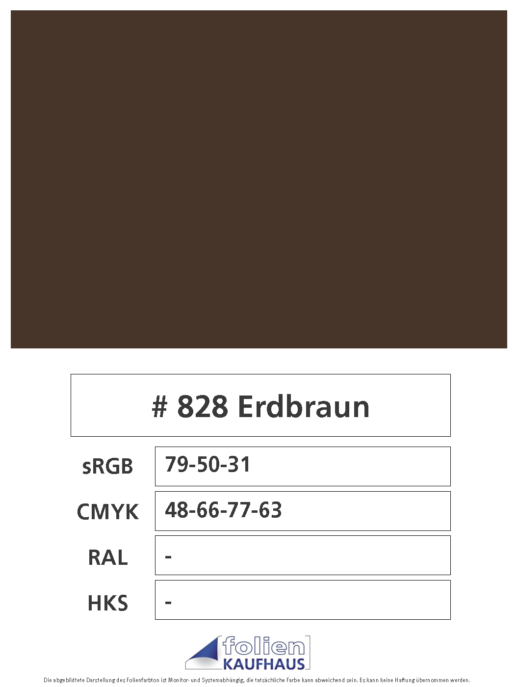 Oracal 751 - 828 Erdbraun