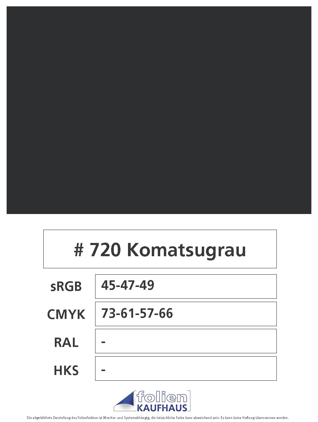 Oracal 751 - 720 Komatsugrau