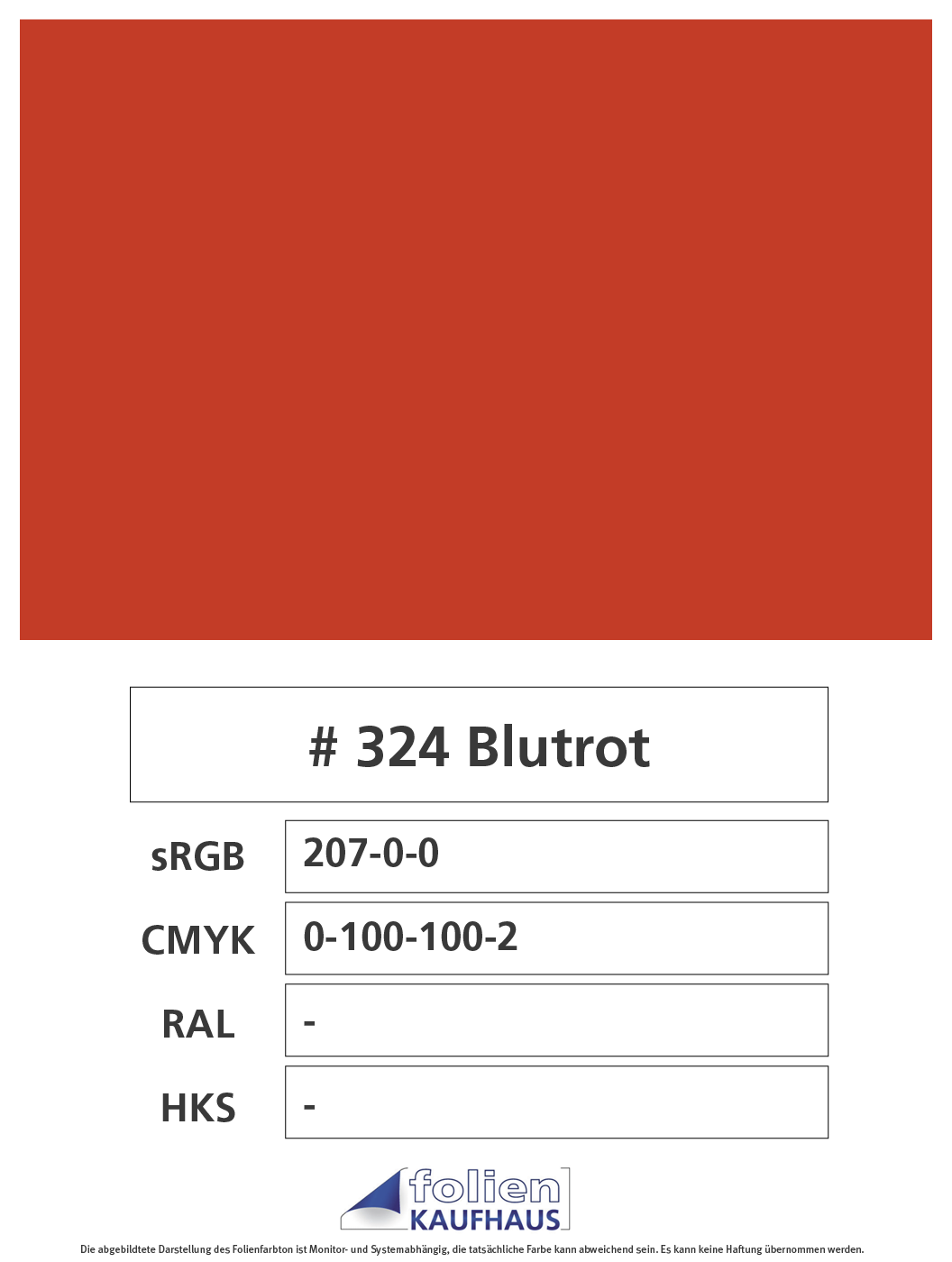 Oracal 751 - 324 Blutrot