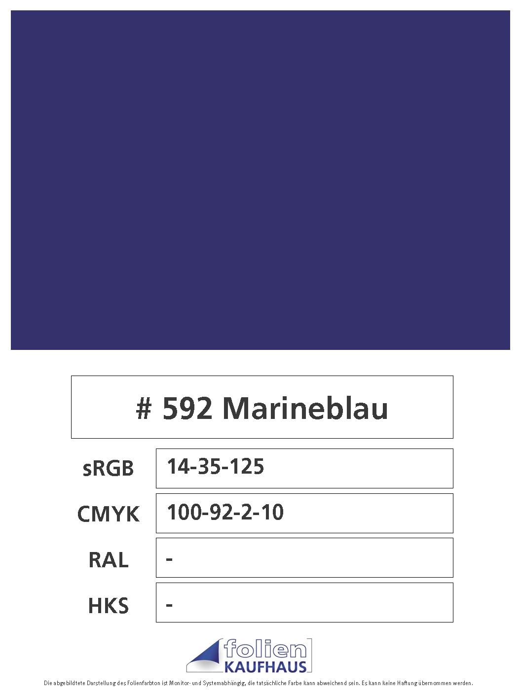 Oracal 751 - 592 Marineblau