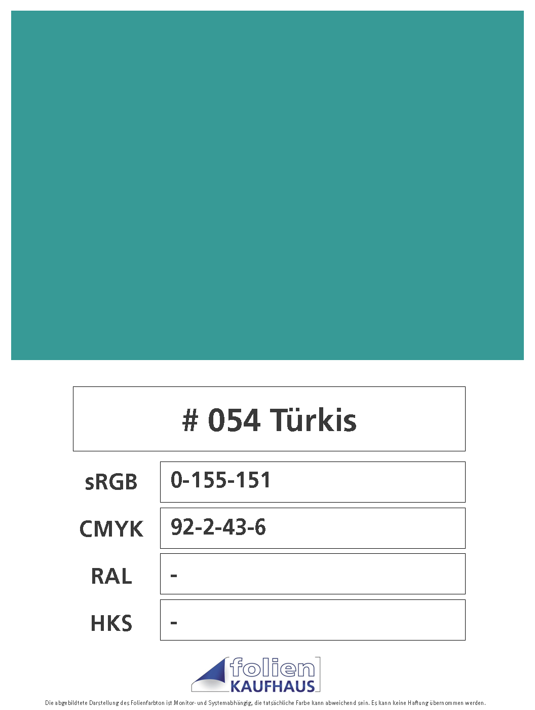 Oracal 751 - 054 Türkis