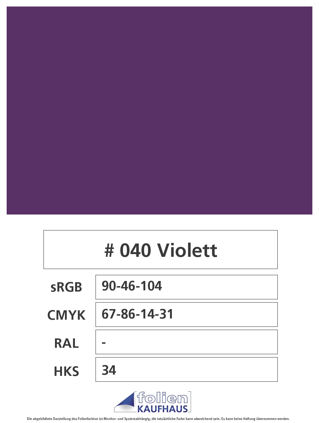 Oracal 751 - 040 Violett