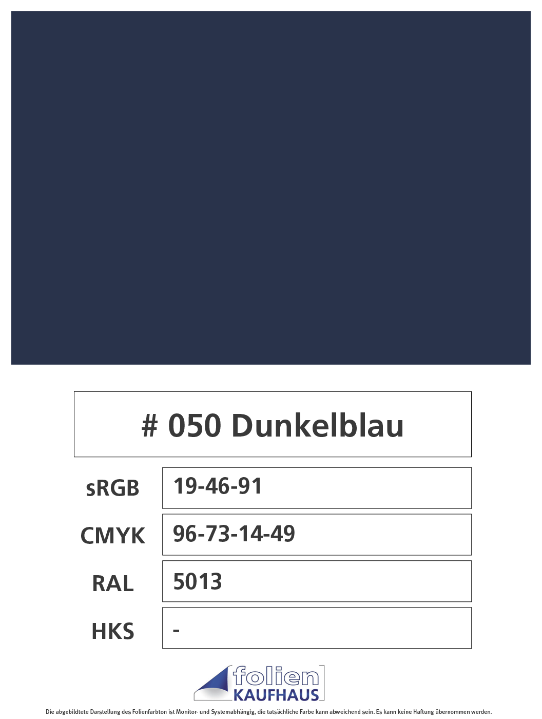 Oracal 751 - 050 Dunkelblau