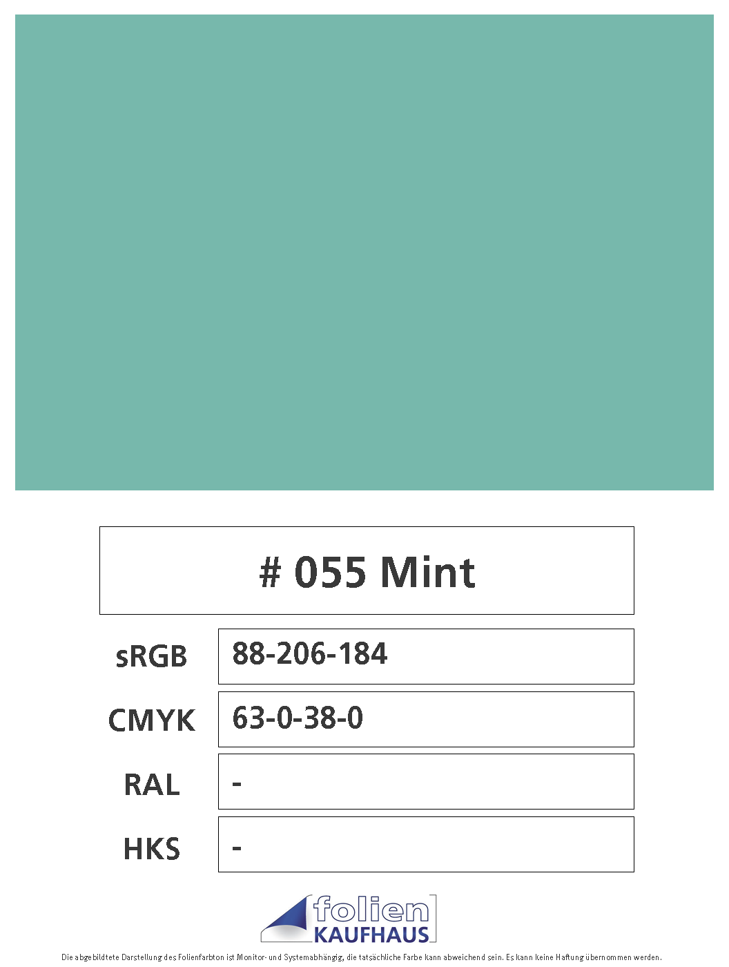 Oracal 751 - 055 Mint