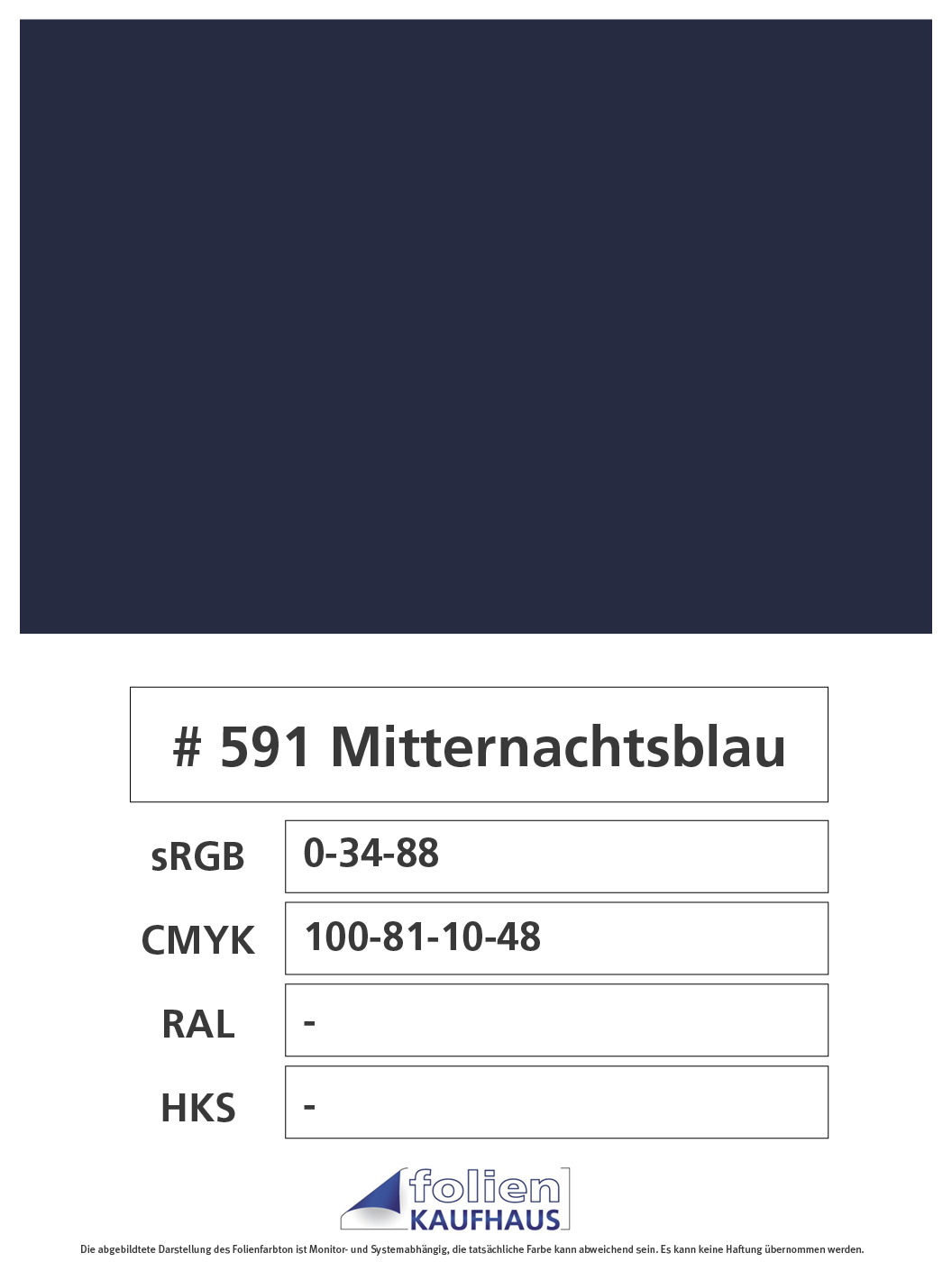 Oracal 751 - 591 Mitternachtsblau