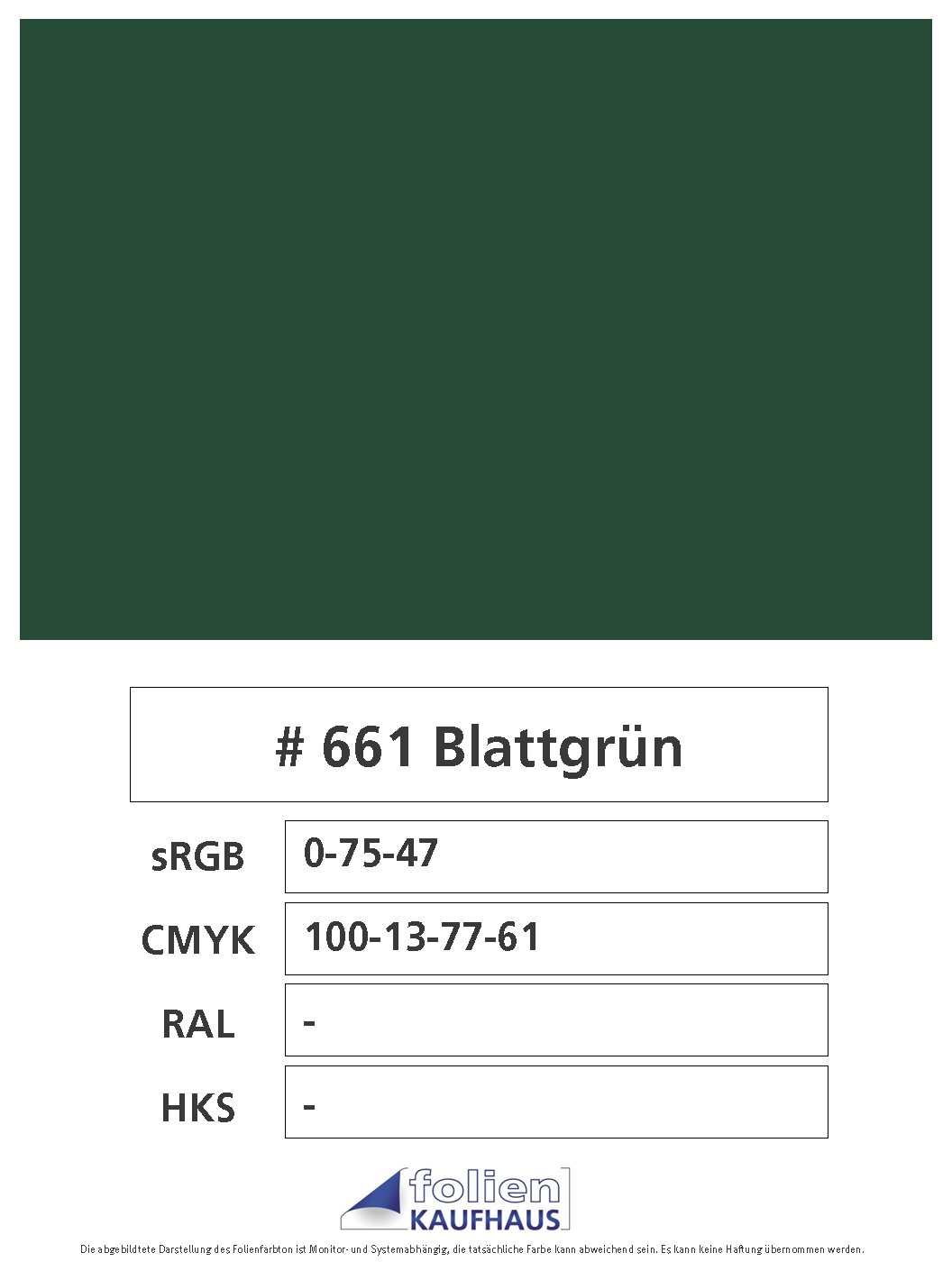Oracal 751 - 661 Blattgrün