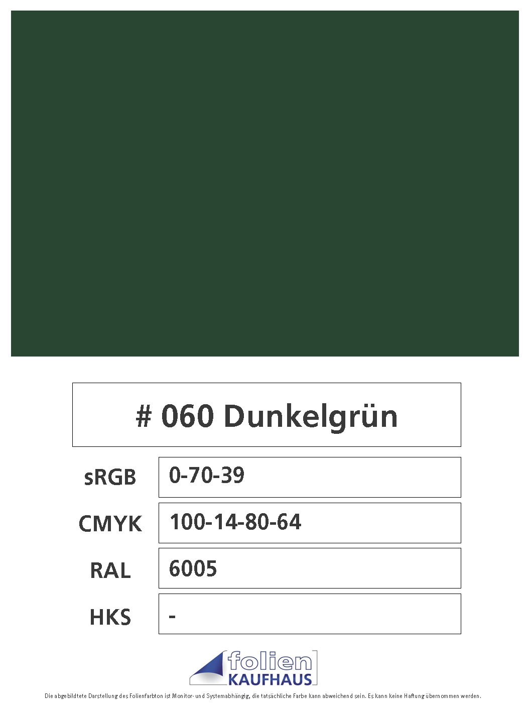Oracal 751 - 060 Dunkelgrün
