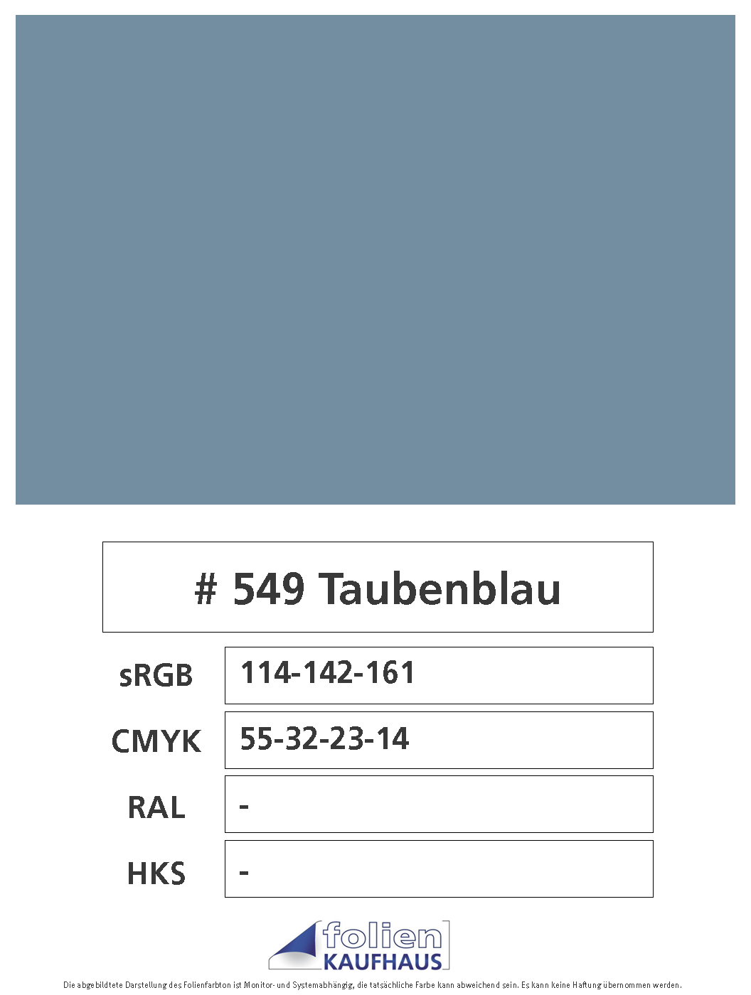 Oracal 751 - 549 Taubenblau