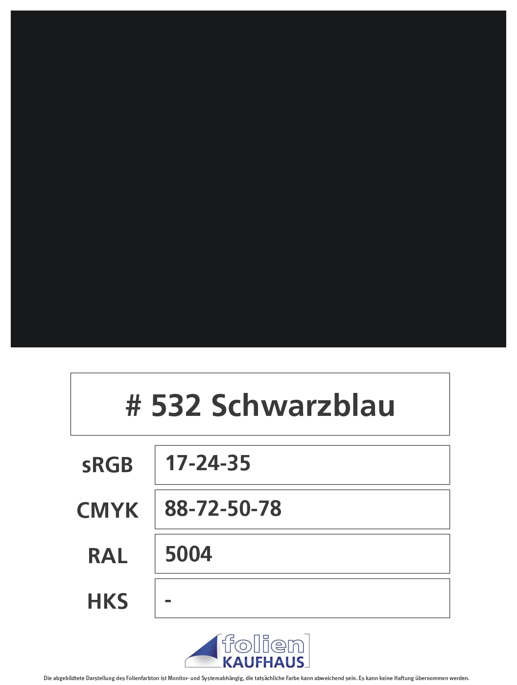 Oracal 751 - 532 Schwarzblau