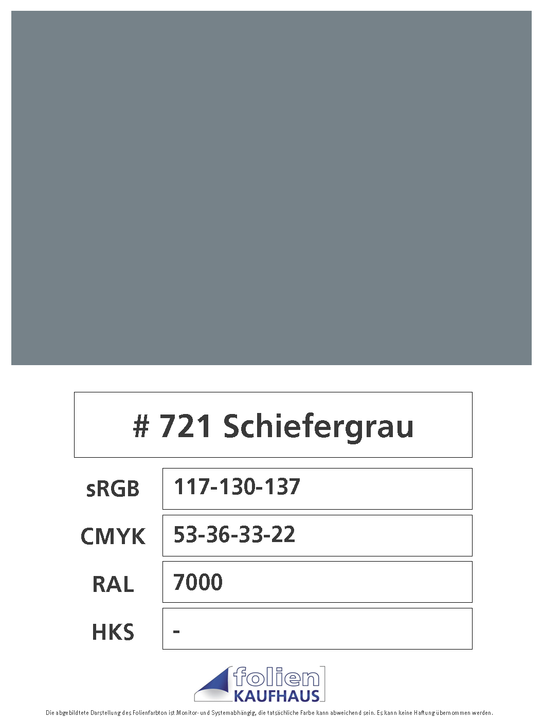 Oracal 751 - 721 Schiefergrau