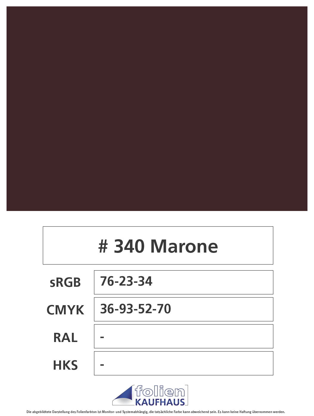 Oracal 751 - 340 Marone
