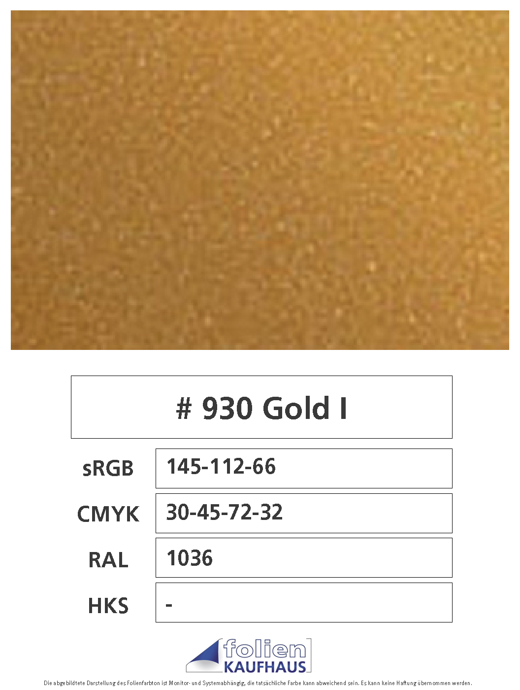 Oracal 751 - 930 Gold l